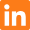 Orange Linkedin logo icon